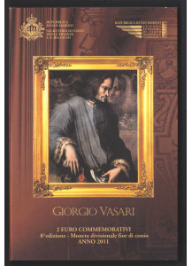 2011 Giorgio Vasari 2 Euro in Folder San Marino